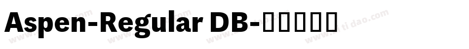 Aspen-Regular DB字体转换